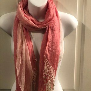 Lace Embroidered Scarf